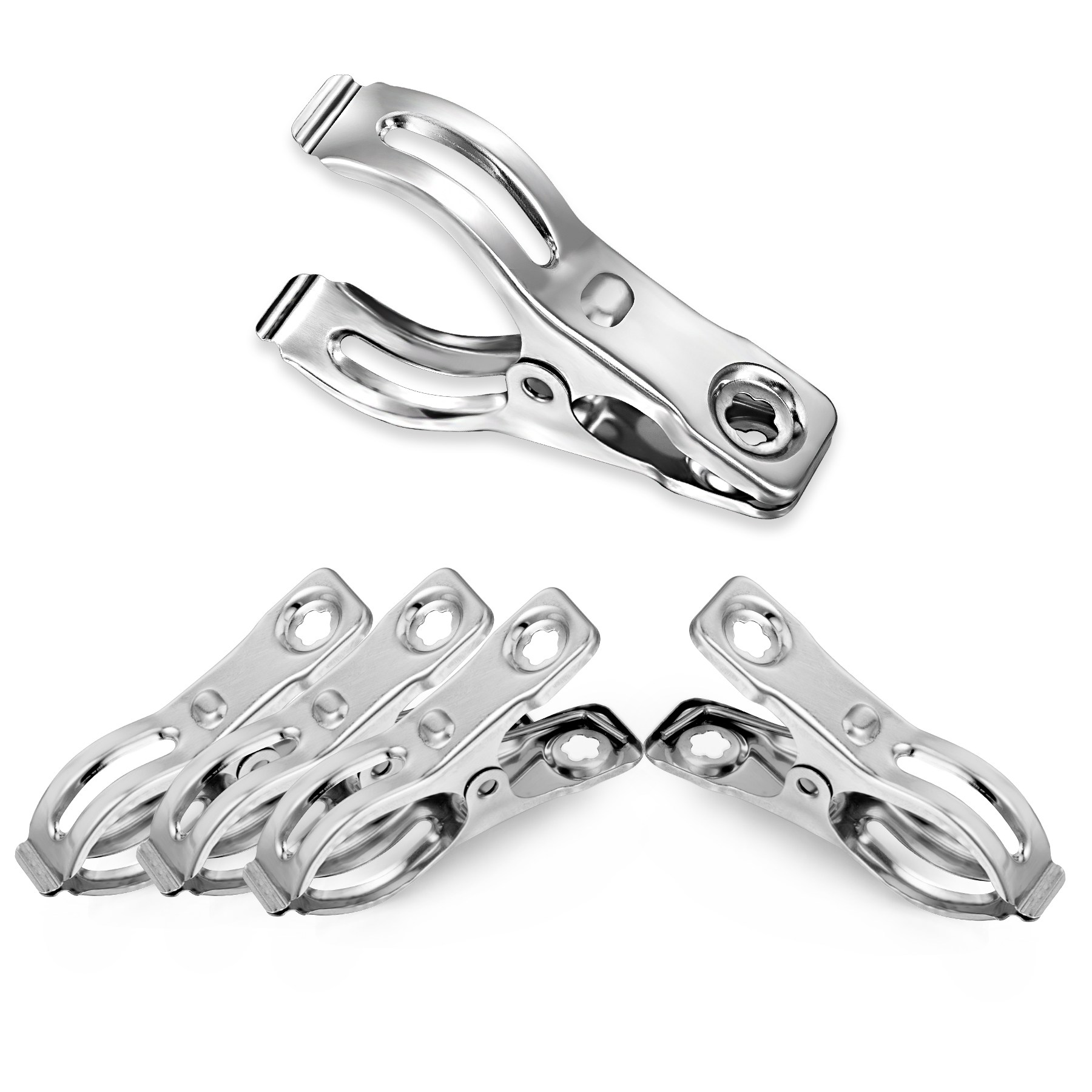 Samhopo 20 Pcs 2.3inch Pvc Clamps, Gardening Clips for Netting, Greenhouse Clamps Made of Stainless Steel, Have a Strong Grip of Greenhouse Clips, For 1/2'', 3/4'', 1'' Garden Hoops